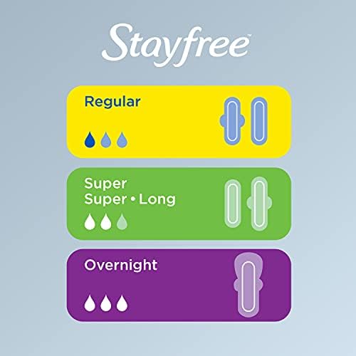 Stayfree StayFree Ultra Fin Pads com asas, regular, 18 contagem, pacote de 8, 18 contagem, 18 contagem
