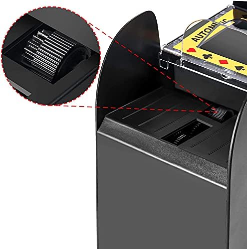 Nileole 6 Decks Sodador automático de cartão, USB-C/Modelo híbrido movido a bateria Modelo Electric Shuffler para Uno, Fase 10,