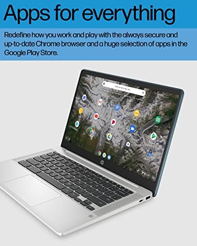 HP Chromebook 14 Laptop, processador Intel Celeron N4120, Intel UHD Graphics 600, 4 GB RAM, 64 GB SSD, Chrome OS