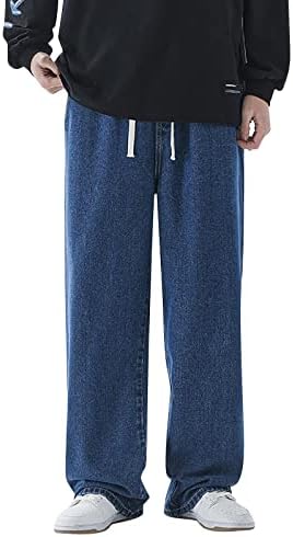 E Stretch calça masculino outono de inverno calça esportiva de calça com calça longa de moda de bolso jeans