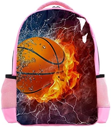 Mochila de viagem VBFOFBV, mochila de laptop para homens, mochila de moda, Basketball Sport Fire and Water
