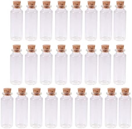 Garrafas de poção de abaodam 25pcs mini garrafas de vidro pequenas frascos com rolhas de cortiça tinuzinhos de vidro desejando