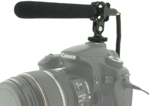 Polaroid Pro Video Ultra Thin & Light Condenser Shotgun Microphone With Shock Mount For The Panasonic SDR-S70, H100, T70, HCD-HS80, HS900, SD40, SD80, SD90, SD800, SD900, SDX1H, TM40, TM90, TM80, TM900, TM900, KMcorder