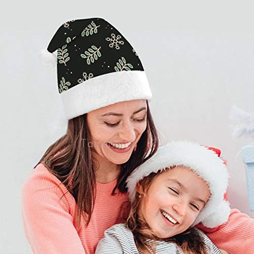 Chapéu de Papai Noel de Natal, chapéu de férias de Natal de Natal para adultos, Hats de Natal de Comforto Unisex para Festas de Festas Festivas de Ano Novo Evento