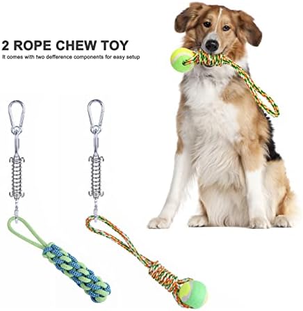 Brinquedos de puxão de cachorro Lylyzoo, brinquedos de corda de cães de primavera, brinquedos para cães de bungee pendurados ao