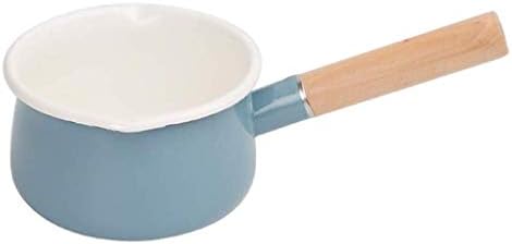 Pan de leite de esmalte mgwye, 1,3L de molho de mato de leite de 1,3l Pan de esmalte de molho de molho de molho - azul