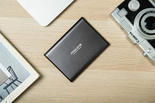Maxone 2TB Ultra Slim portátil Drive rígido externo HDD USB 3.0 para PC, Mac, Laptop, PS4, Xbox One - Charcoal Gray