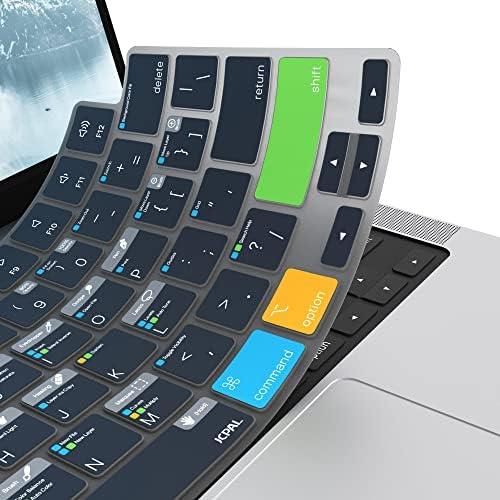 JCPal Adobe Photoshop Guia de atalho Tampa do teclado para 2021/2023 M1/M2 Apple MacBook Pro 14 polegadas e MacBook Pro 16