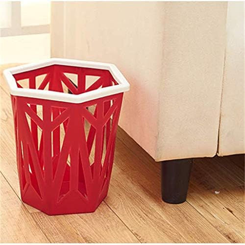 Lixo lxdzxy lata, sobrepondo lata de lixo de plástico aberto, parece atraente revestimentos de plástico-vermelho-redim-vermelho,
