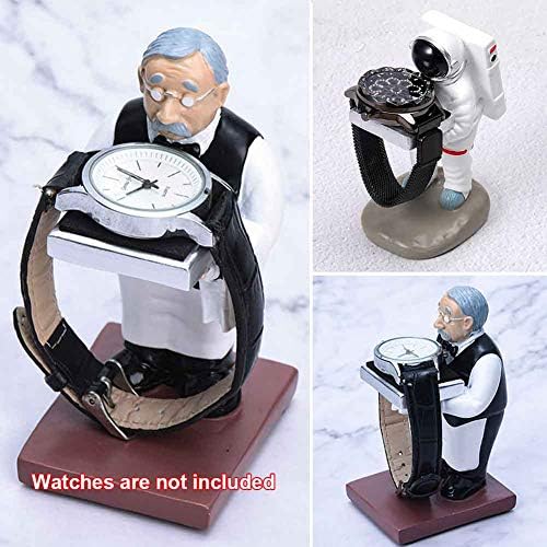 Just E Joy Relógio Exibir Stand Stand Housekeeper/Astronauta Resina Figurina Modelo de Relógio Decoração Rack de Armazenamento