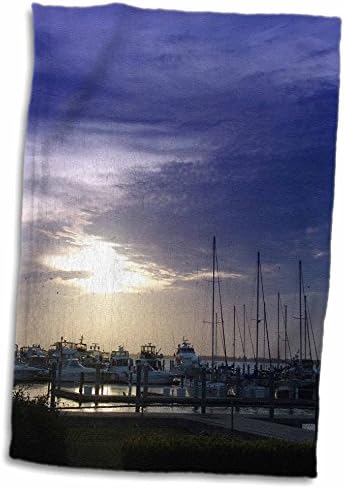 3drose Florene Boats n Sunset - Marina Twilite - Toalhas