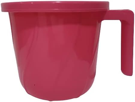 ATCUSA PLÁSTICA PLÁSTICA PLÁSTICA PLÁSTICA PARA BAVIONO CUMO DE BAIO X 1 caneca Design BPA Canecas de camping de banho grátis Dabba, caneca de água de banho certificada - Capacidade de 1,5 litro - cores variadas