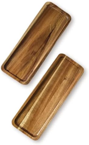 Bandeja de servir de madeira, bandejas de madeira, bandeja de madeira pequena prato de madeira para servir a sobremesa