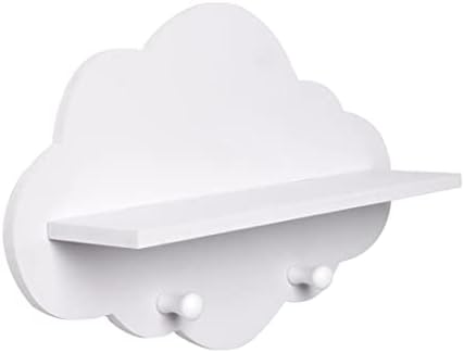 Prateleira de nuvem de eaarliyam para quarto de crianças, prateleiras de nuvem em forma de nuvem branca forma de madeira