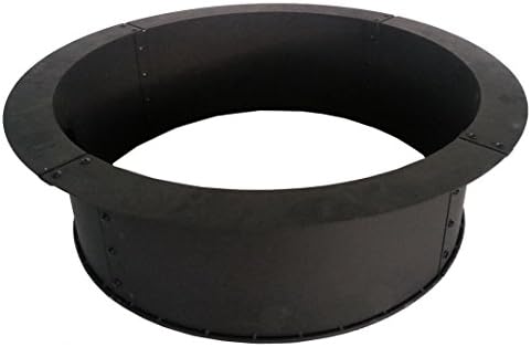 Lareira agradável de W419fr redondo anel de aço sólido anel de fogo e olho de ferrugem 248903 12 onças 2000 graus, preto plano