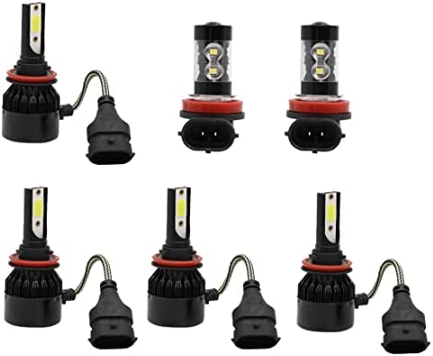 Nakkaa liderou o kit de lâmpadas de farol 9005 H11 Compatível com Luz de nevoeiro de baixa viga compatível com Camry