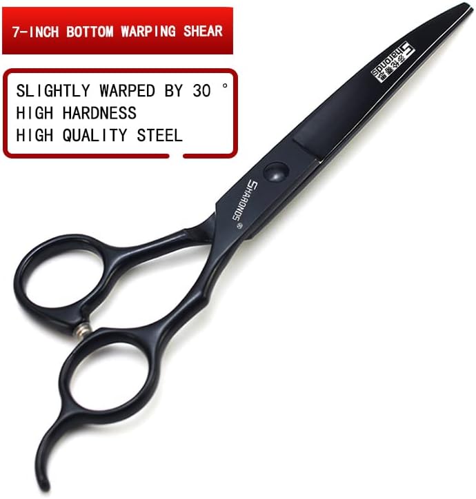 Tesoura de tesoura de barbeiro de sharonds tesoura de pet scissors 7 polegadas tesouras de corte de cabelo preenchidas para cabelos