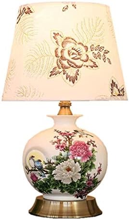 Lâmpada de mesa da lâmpada de mesa de Zsedp, corpo de lâmpada pintada vintage, abajur plice, lâmpada de iluminação de iluminação de lâmpada de jardim da villa