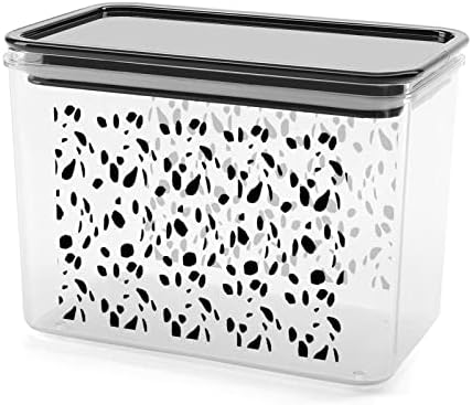 Caixa de armazenamento de impressão dalmácia Caixa de recipiente de organizador de alimentos plástico com tampa para cozinha