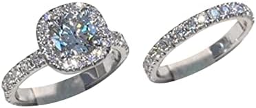 2023 nova aliança de casamento para mulheres anel de diamante redondo diamante anel de diamante par de colorido anéis de cores