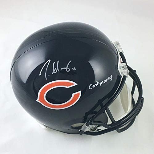 Darnell Mooney Chicago Bears assinou réplica de tamanho completo JSA Cash Mooney - Capacetes da faculdade autografada
