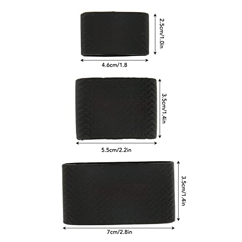 Silicone Clipper Bands 3 PCs preto não deslizante Clipper Grip Cabine