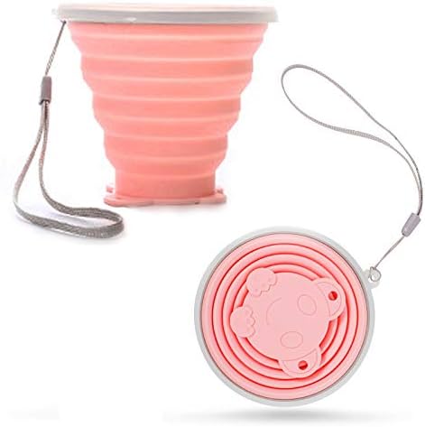 Joyuetlan Cup de viagem dobrável | Copos de água dobráveis ​​de silicone com tampas | Copa de canecas de bebida reutilizável | Copos