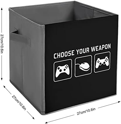 Escolha o seu controlador de videogame de armas BILS CUBES CONVERSÍVEL CUBES Organizador Caixas de armazenamento de tecido da moda Inserções de cubos 11 polegadas