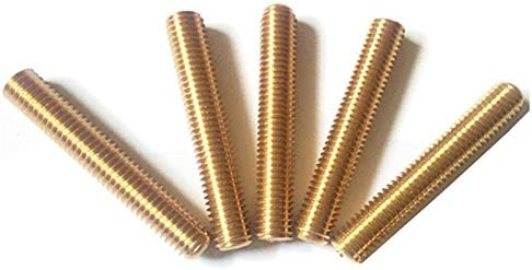 Nianxinn Brass Haste Brass Freques de haste totalmente rosqueados para fixação de montagem, 5 comprimentos Diâmetro da rosca