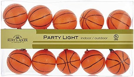 Kurt Adler Ul0402 Conjunto de luzes de basquete, 10 luz