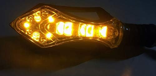Motortogo Black LED Motorcycle Sinais de giro de lente limpa Arqueiro preto Turn Signals Lights Blinkers compatíveis para 2018