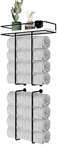Toalhas de banheiro laptain racks para trailer, prateleira montada na parede com suporte de toalha para toalhas enroladas, toalha de banho e toalha de mão