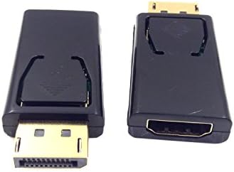 Adaptador DP para HDMI Haokiang 1pcs 1080p Gold PlatedPlatport para HDMI Adaptador de conversor masculino para fêmea 1.3V preto