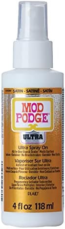 Mod Podge Ultra Satin Glue, selador de acrílico premium de 4 fl oz, perfeito para fáceis de aplicar artes e artesanato, CS25380, claro