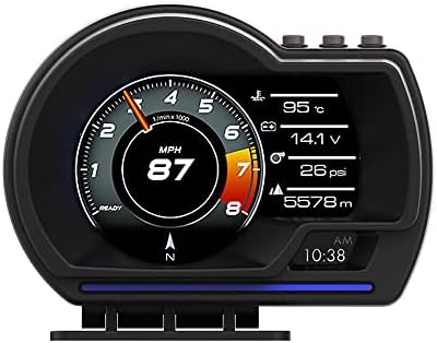Eling Car Head Up Up Display OBD2 GPS Speedometer 9 Interface Medidor de bitola digital Tipo universal