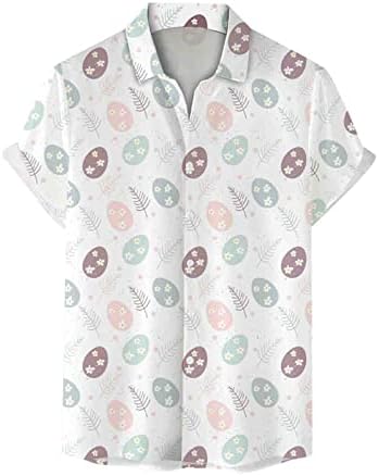 Roupa engraçada de camisa de páscoa para homens fofos felizes páscoa colorida ovos coloridos camiseta slim fit mass camisas