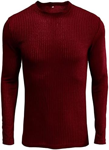 Camiseta jeke-dg masculino de inverno de gamas de gamas de gola longa de gola alta de gola alta lidra de gola alta lidra