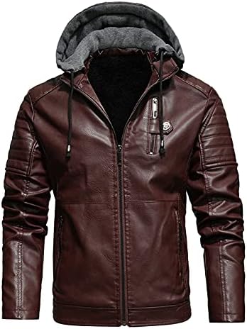 Jaqueta de couro masculina Outono e casaco de couro de inverno Cashmere Outerwear