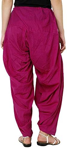 Way2, algodão patial de algodão Salwar Punjabi Patiyala Trouser Sizer Free Yoga Pants for Women
