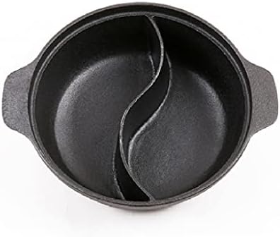Pote de ferro fundido de 32 cm de espessura, panela de sopa clara, panela de futeja de ferro fundido, panela quente
