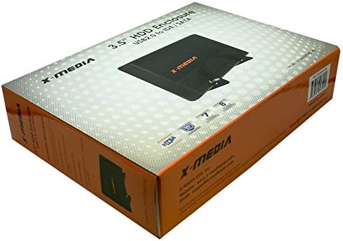 X-Media 3,5 polegadas USB 2.0 IDE SATA Alumínio de disco rígido Disce HDD Case de gabinete externo [XM-EN3400-BK]