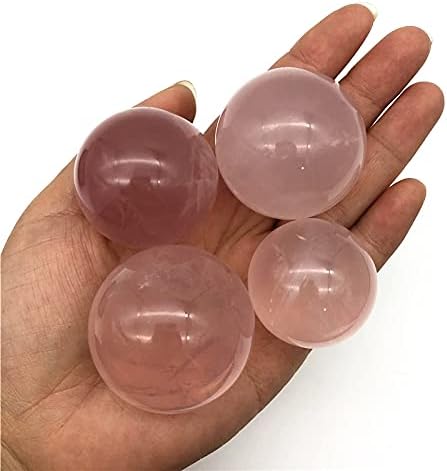 Qiaononai zd1226 1pc rosa natural quartzo esfera cura cristal star bola flash mineral gemstone chakra reiki presente decoração de