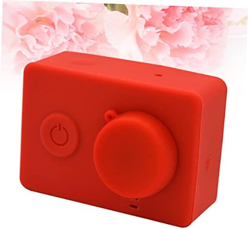 Câmera de caixa de silicone solustre para lentes Ação Ação Red Protective Silicone Sleeve