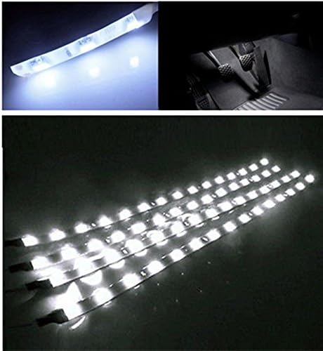 12V 15 LED 90cm Grill de carro flexível Faixa de luz à prova d'água Smd Pacote branco de 2