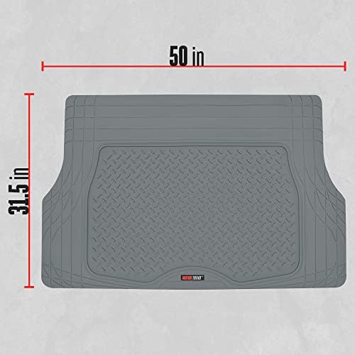 Motor Trend Heavy Duty Utility Cargo Liner Floor Tapetes Para SUV de caminhão de carro, aparsáveis ​​para encaixar o porta -malas, toda a proteção contra o tempo