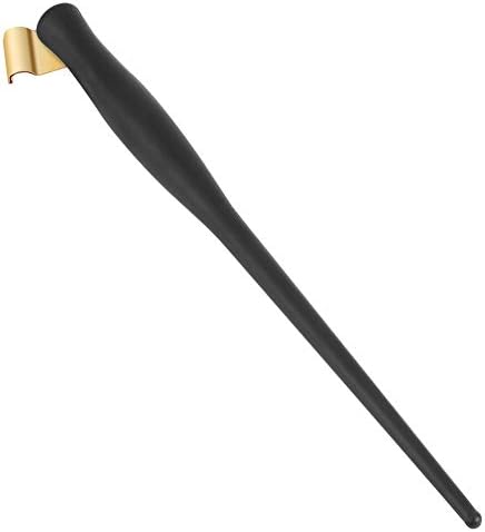Caligrafia de caligrafia sólida Dip Pen Pen Pen Pen Stracter com flange de metal removível preto para artista Tinta Desenvolução