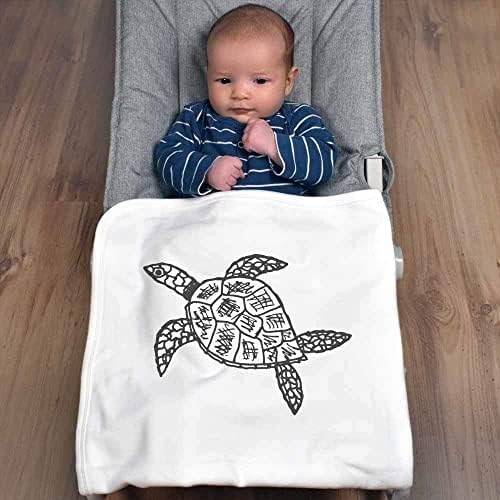 Azeeda 'Turtle' Cotton Baby Blain/Shawl