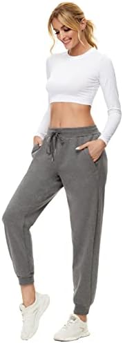 Custer Night Feminino Sorto Feminino Jogadores Cotton Yoga Lounge Sweat Pants Casual Running Calça cônica com bolsos