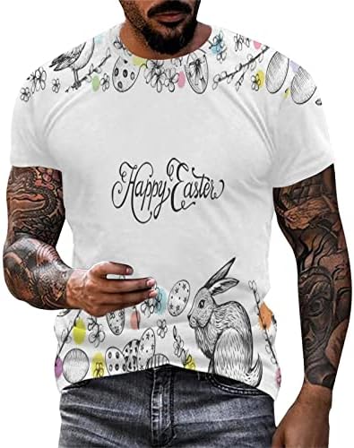 Roupa engraçada de camisa de Páscoa para homens fofos felizes páscoa colorida ovos coloridos camiseta de t-shirt camisetas