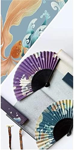 Ventilador chinês Fã dobrável ventilador japonês dobrável e dobrável ventilador de mão chinesa estilo vintage hand segurado